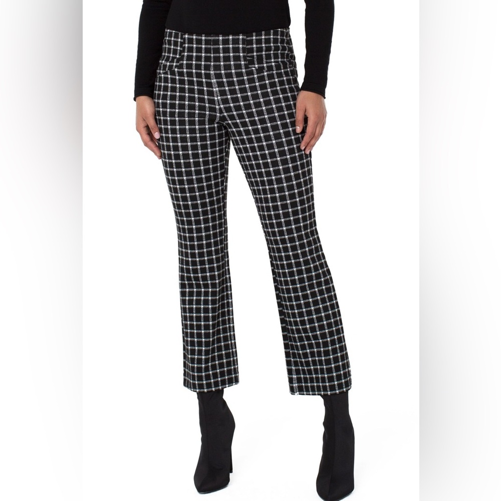 Liverpool Stella Pull-On Kick Flare Plaid